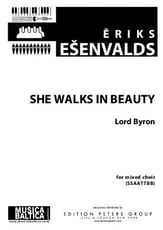 She Walks in Beauty SSAATTBB choral sheet music cover